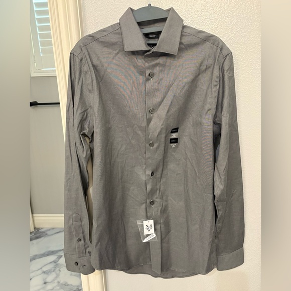 Kenneth Cole Reaction Charcoal Dress Shirt - Picture 1 of 5